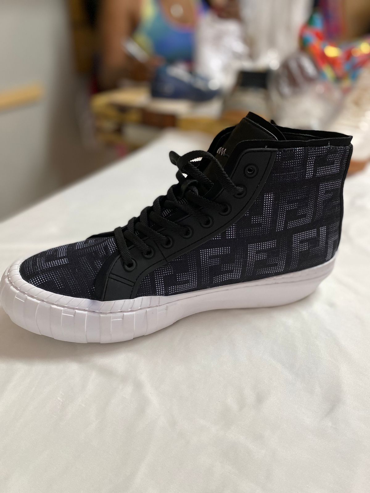 Fendi - Fabric High Top Sneakers