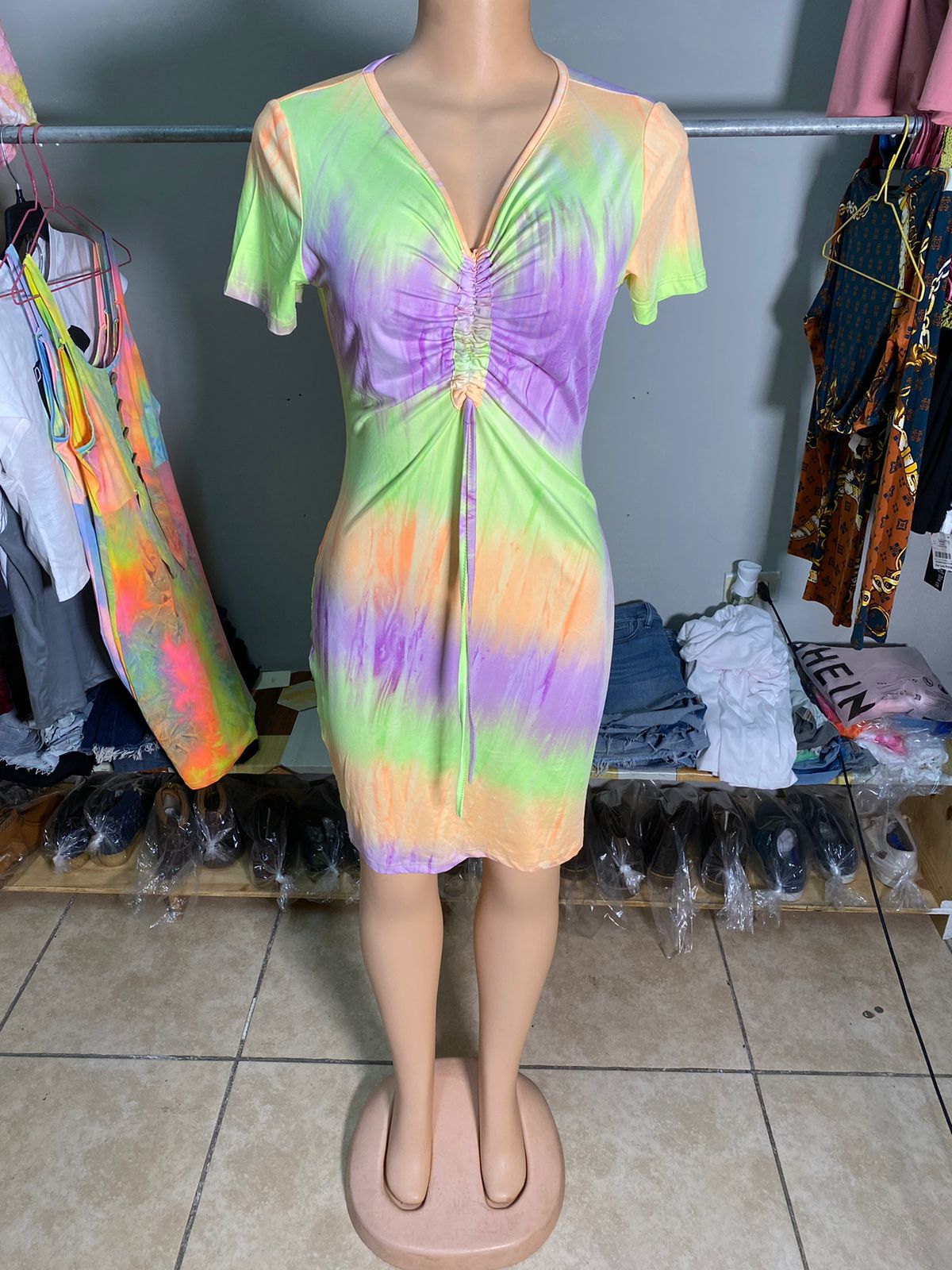 Tie Dye Pattern Dress