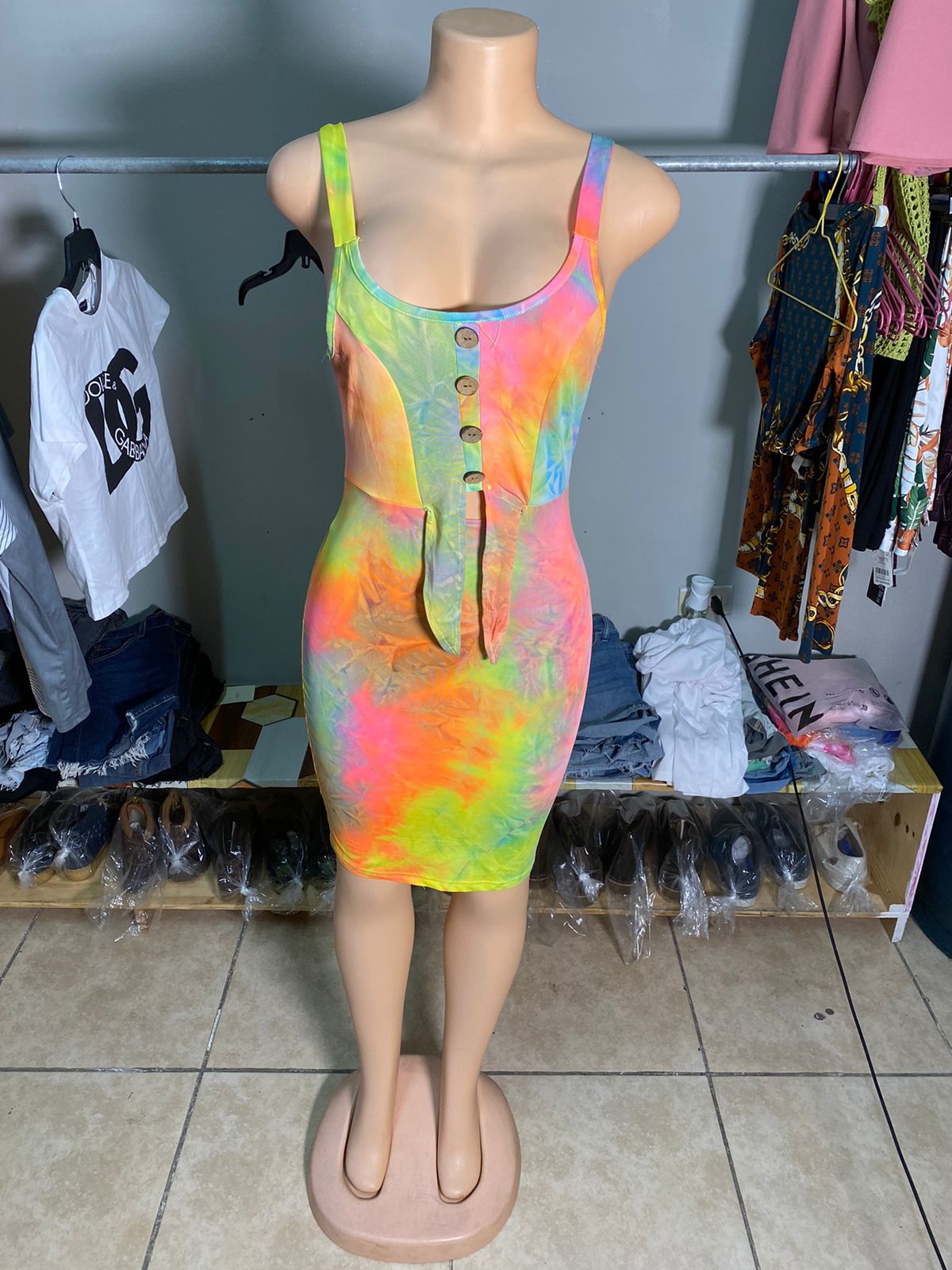 Tie Dye Pattern Dress