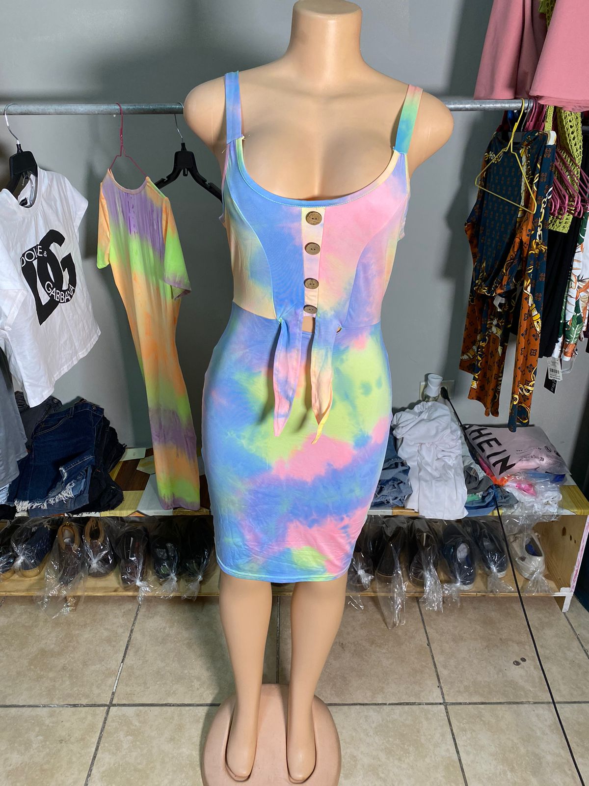 Tie Dye Pattern Dress