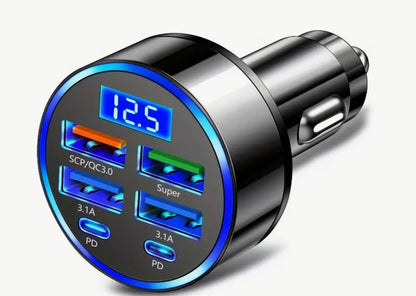 Multi Port 2PD 4USB Car Charger