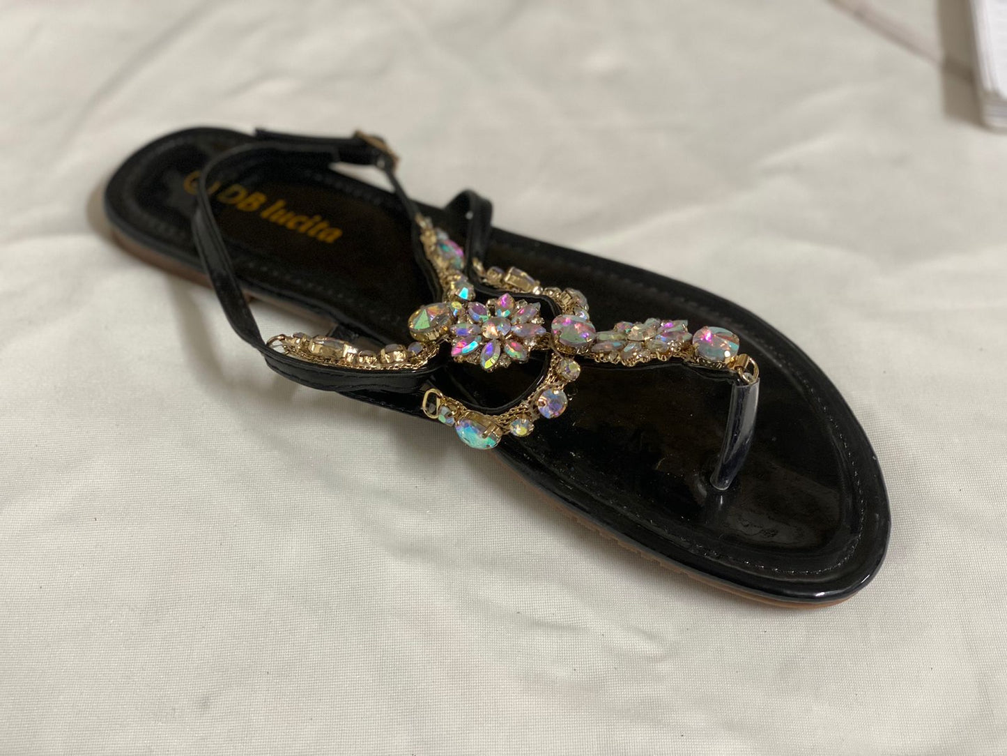 Rhinestone Thong Sandals