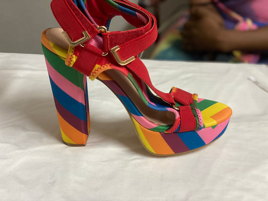 Multicolor Elevated Party Heels