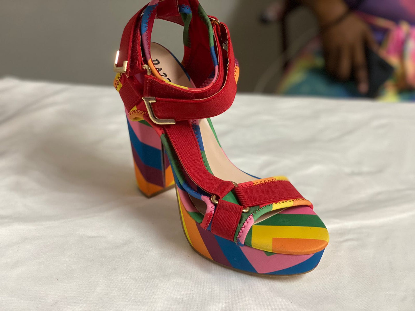 Multicolor Elevated Party Heels