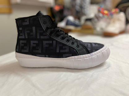 Fendi  - Fabric High Top Sneakers